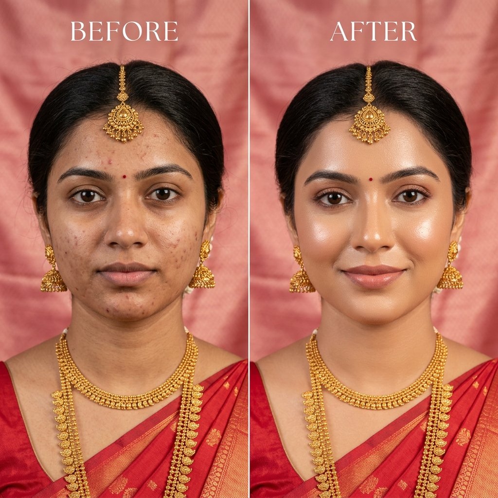 Bridal Glow Program Before and After - Pooja, 26